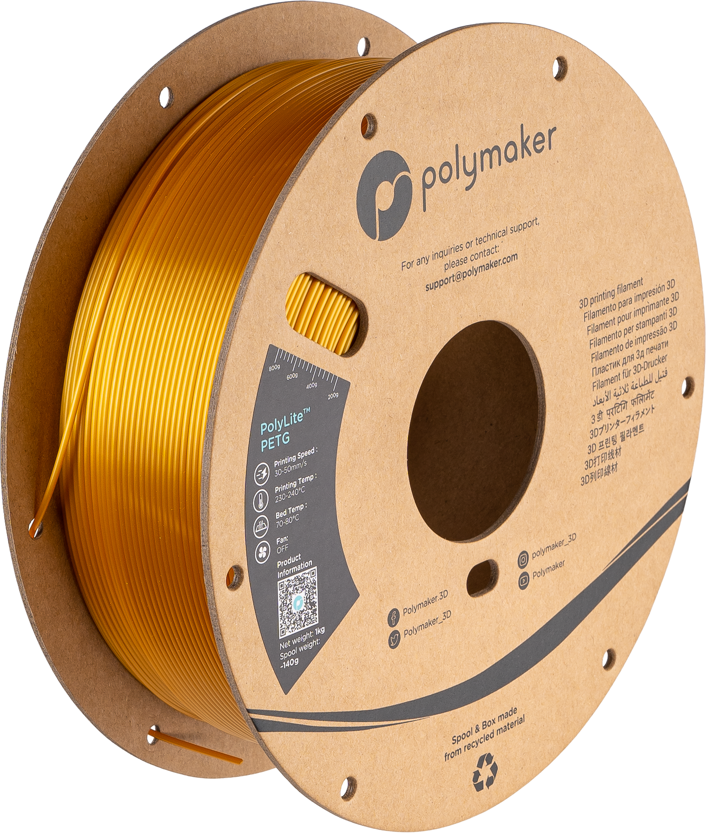 Polymaker PETG - 1.75mm UV Resistant Polylite 1kg