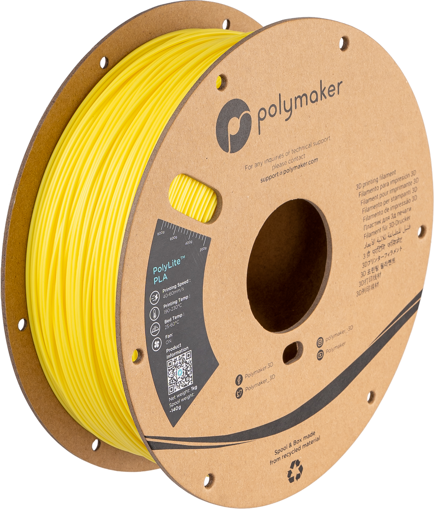 Polymaker PLA Filament - 1.75mm, PolyLite 1kg