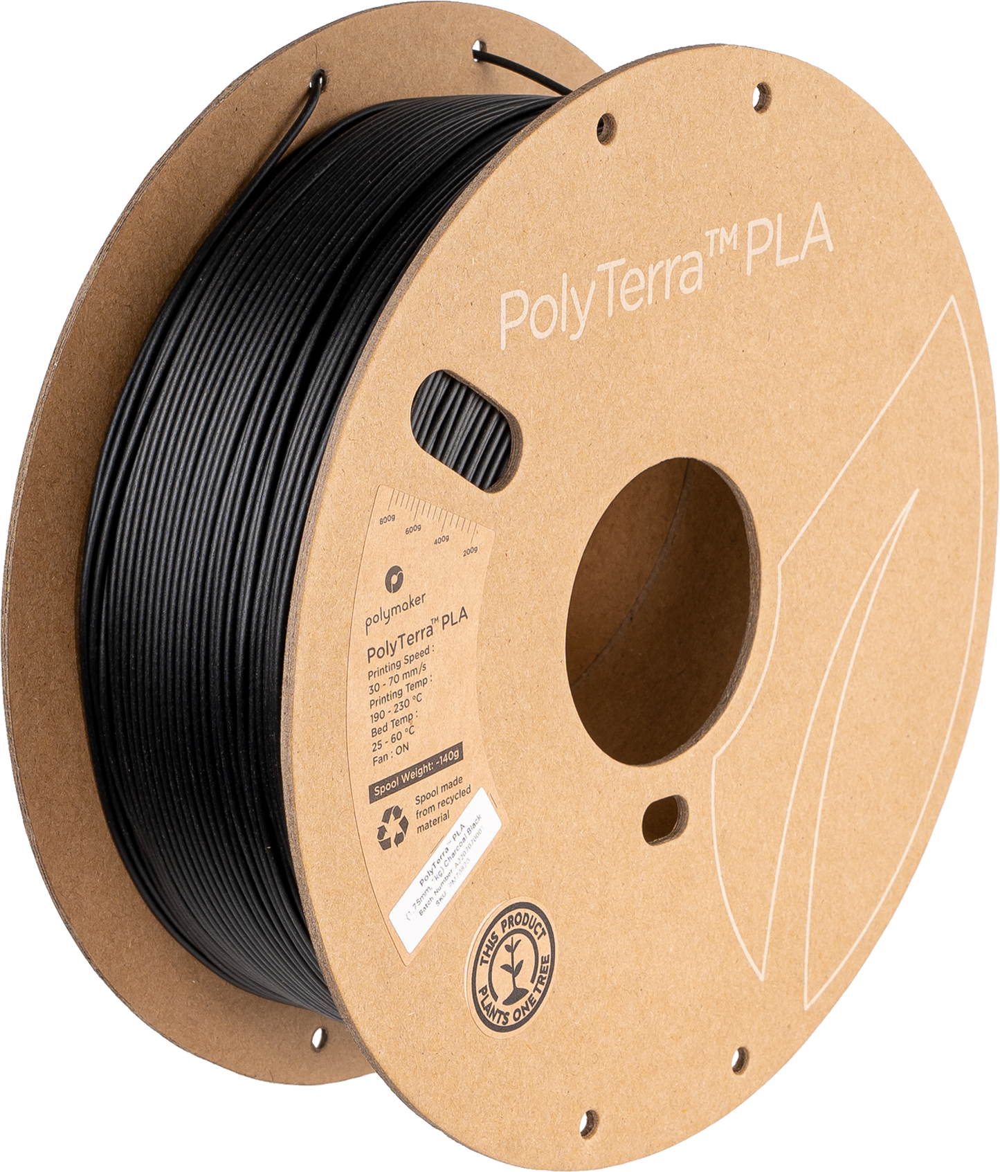 Polymaker Matte PLA Filament - 1.75mm, PolyTerra 1kg