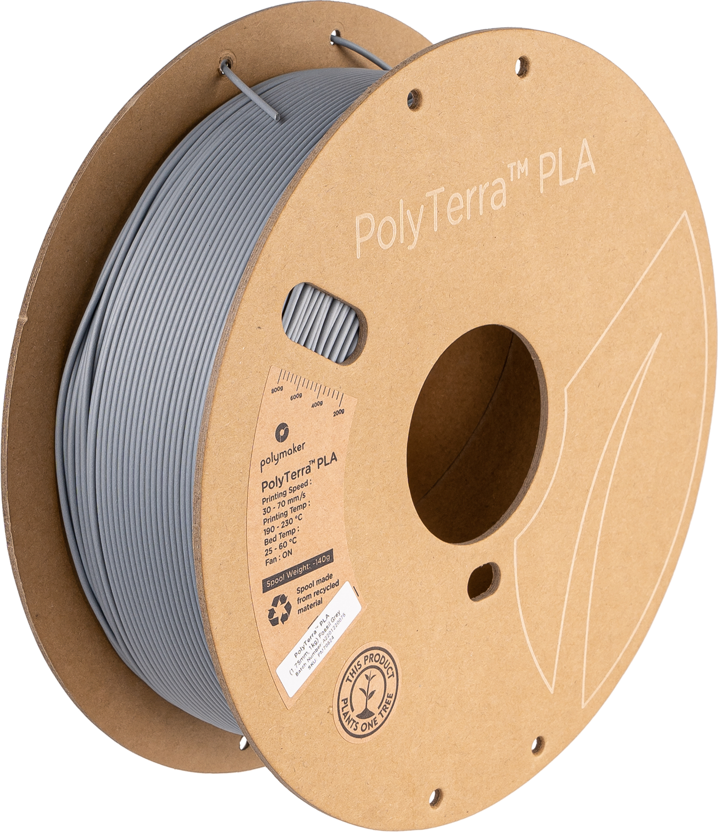 Polymaker Matte PLA Filament - 1.75mm, PolyTerra 1kg