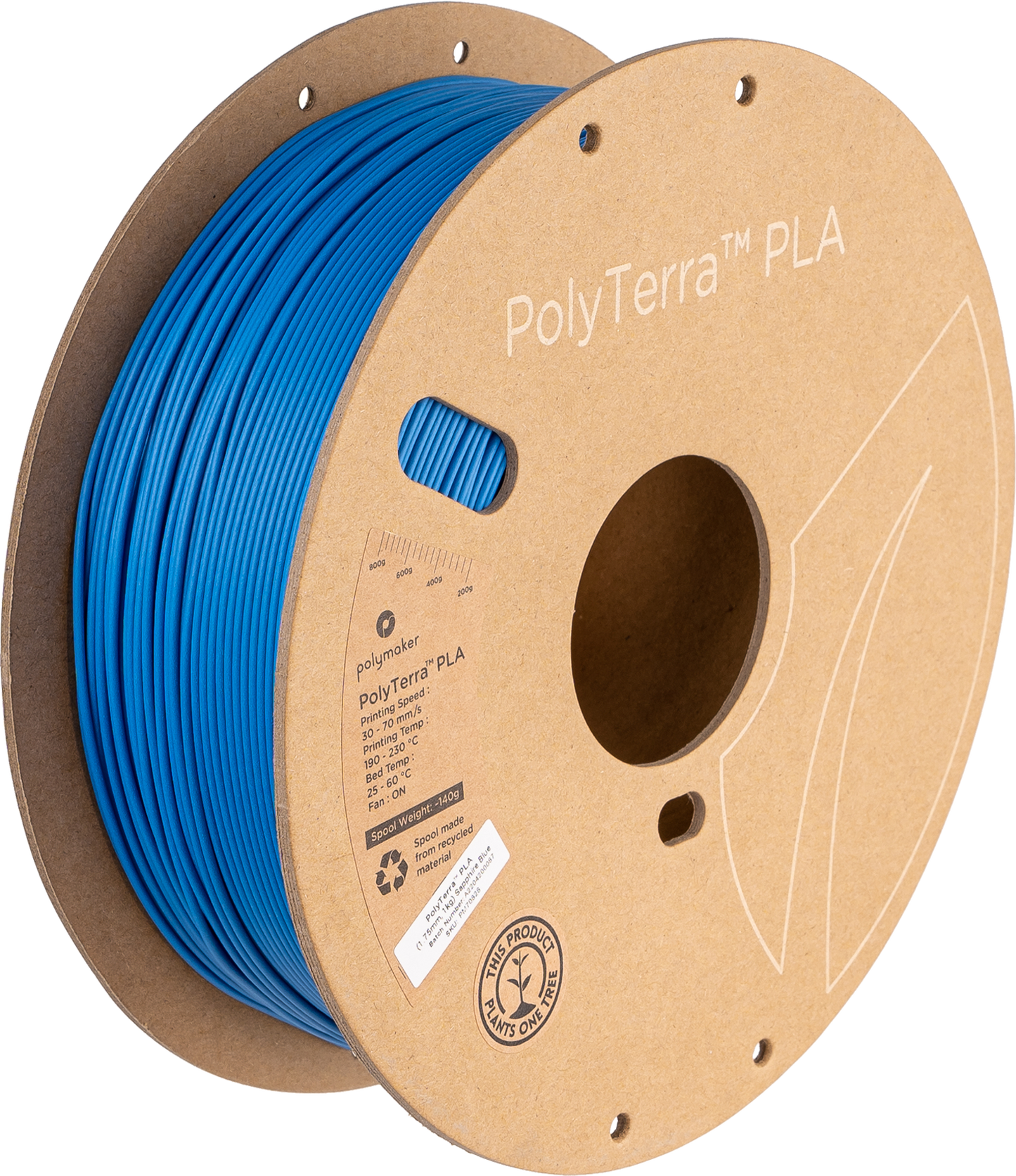 Polymaker Matte PLA Filament - 1.75mm, PolyTerra 1kg