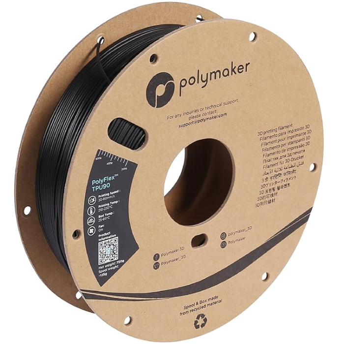 Polymaker TPU90A Filament - 1.75mm, PolyFlex 750g Flexible